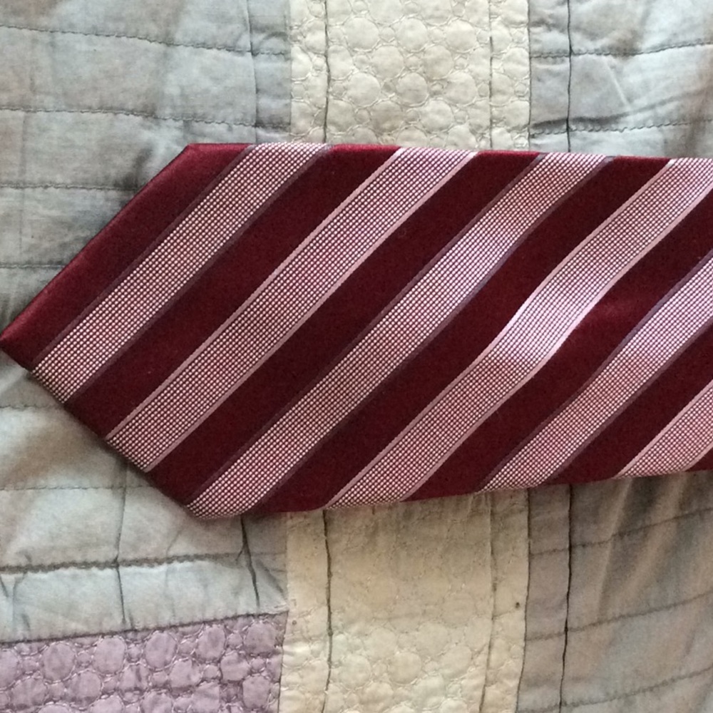Red and grey tie